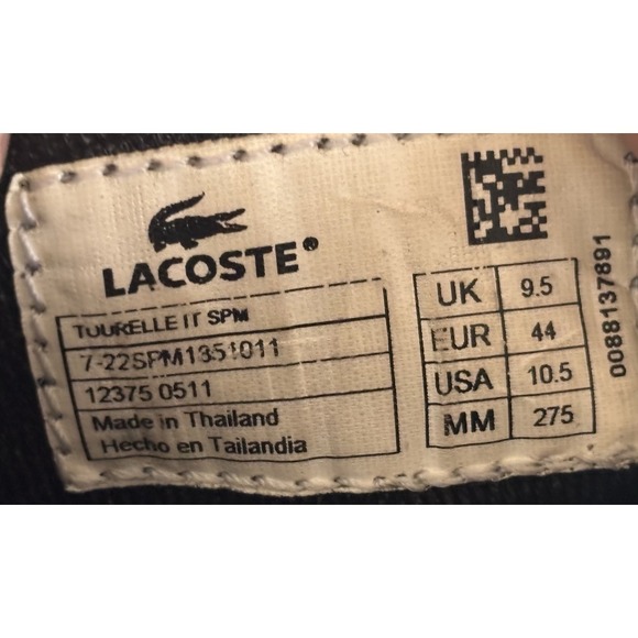 Lacoste Tourelle IT SPM Sneakers, Men's US 10.5 / EU 44 - Picture 7 of 7